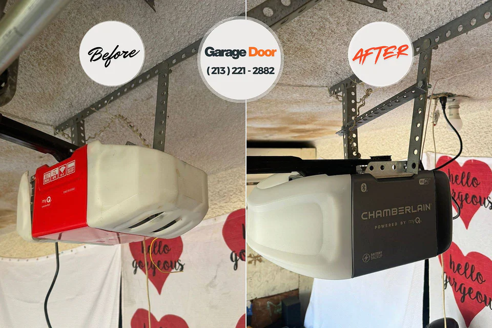 Before and after: garage door repair North York, PA